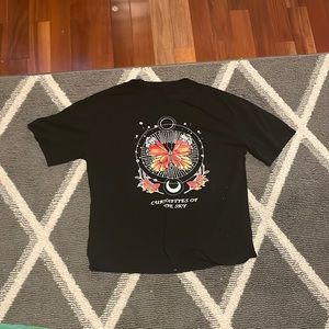 Butterfly and moon graphic
